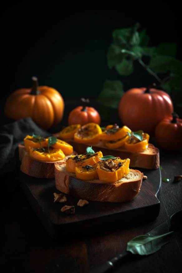 Herbstliche Kürbis-Crostini