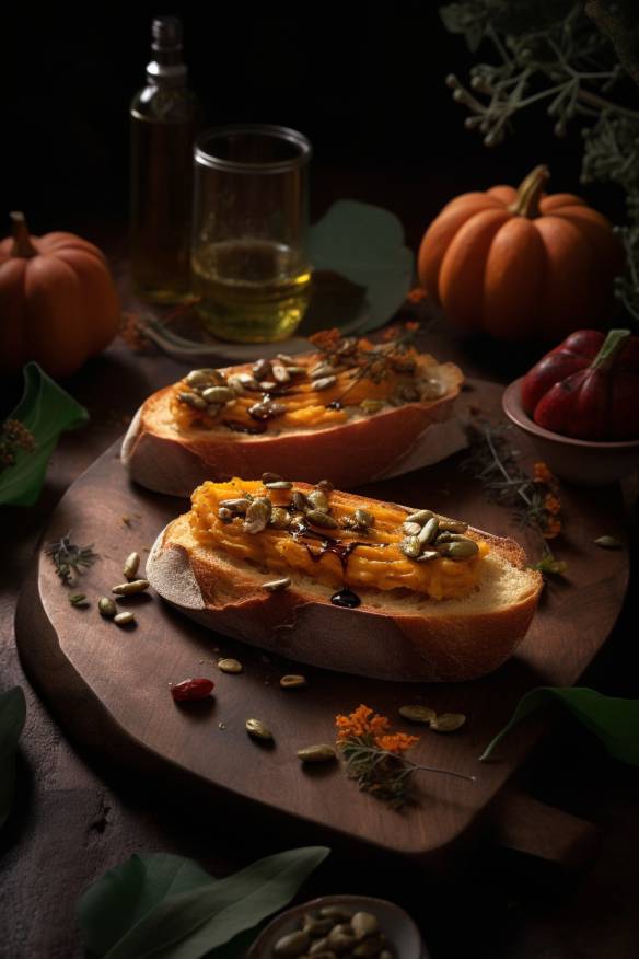 Herbstliche Kürbis-Crostini