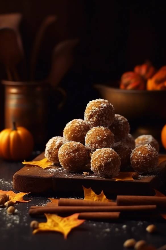 Herbstliche Kürbis-Mandel-Bällchen - Perfektes Fingerfood für den Herbst