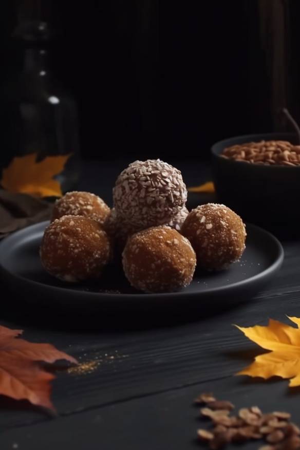 Herbstliche Kürbis-Mandel-Bällchen - Perfektes Fingerfood für den Herbst