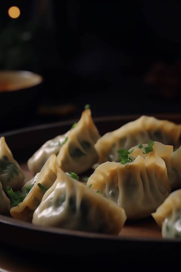 Gebackene Mandu Dumplings