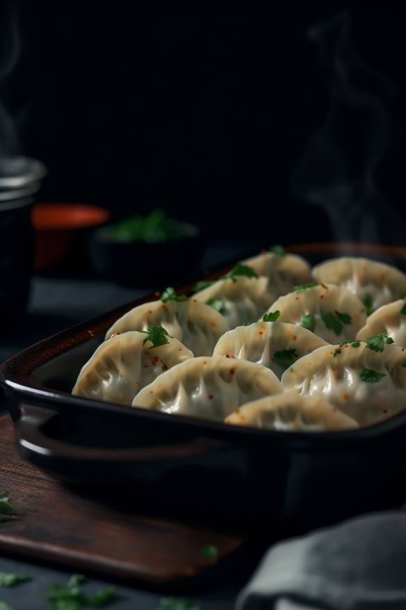 Gebackene Mandu Dumplings