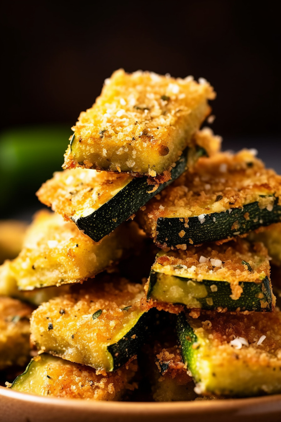 Gebackene Zucchini Bites - knusprige kleine Häppchen aus Zucchini und Parmesan