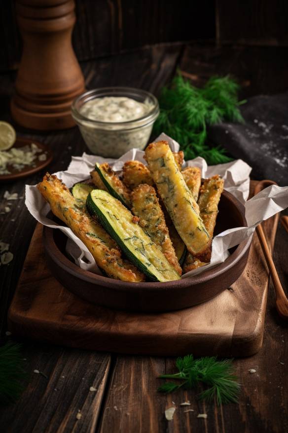 Gebackene Zucchini-Sticks - Leckeres Fingerfood für den Aperitif