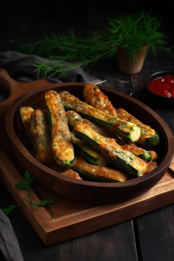 Gebackene Zucchini-Sticks - Leckeres Fingerfood für den Aperitif