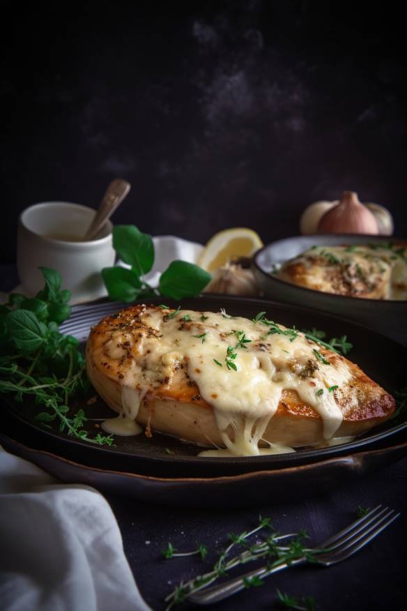 Gebackenes Hähnchenbrustfilet mit Parmesan-Kräuterkruste