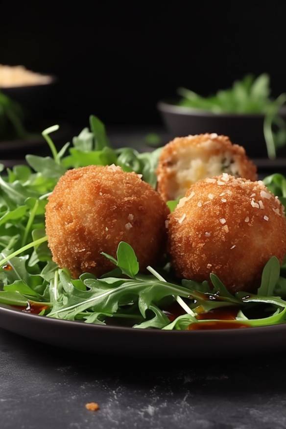 Gebackene Ziegenkäsebällchen auf Rucola - Perfekte Vorspeise für jeden Anlass