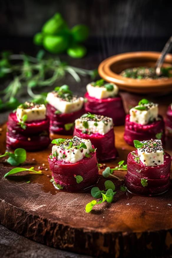 Rote Bete-Feta-Taler