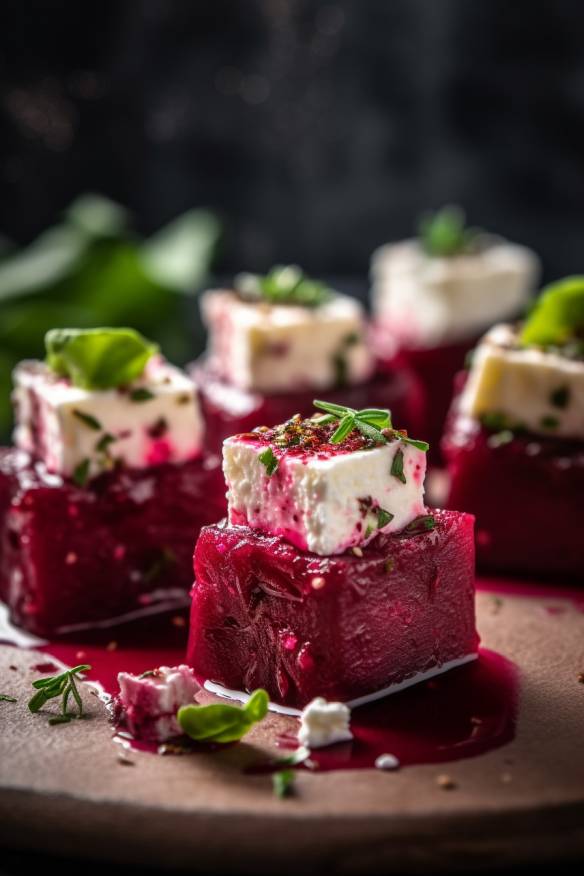 Rote Bete-Feta-Taler