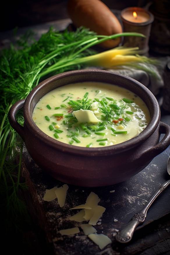 Käse-Lauch-Suppe