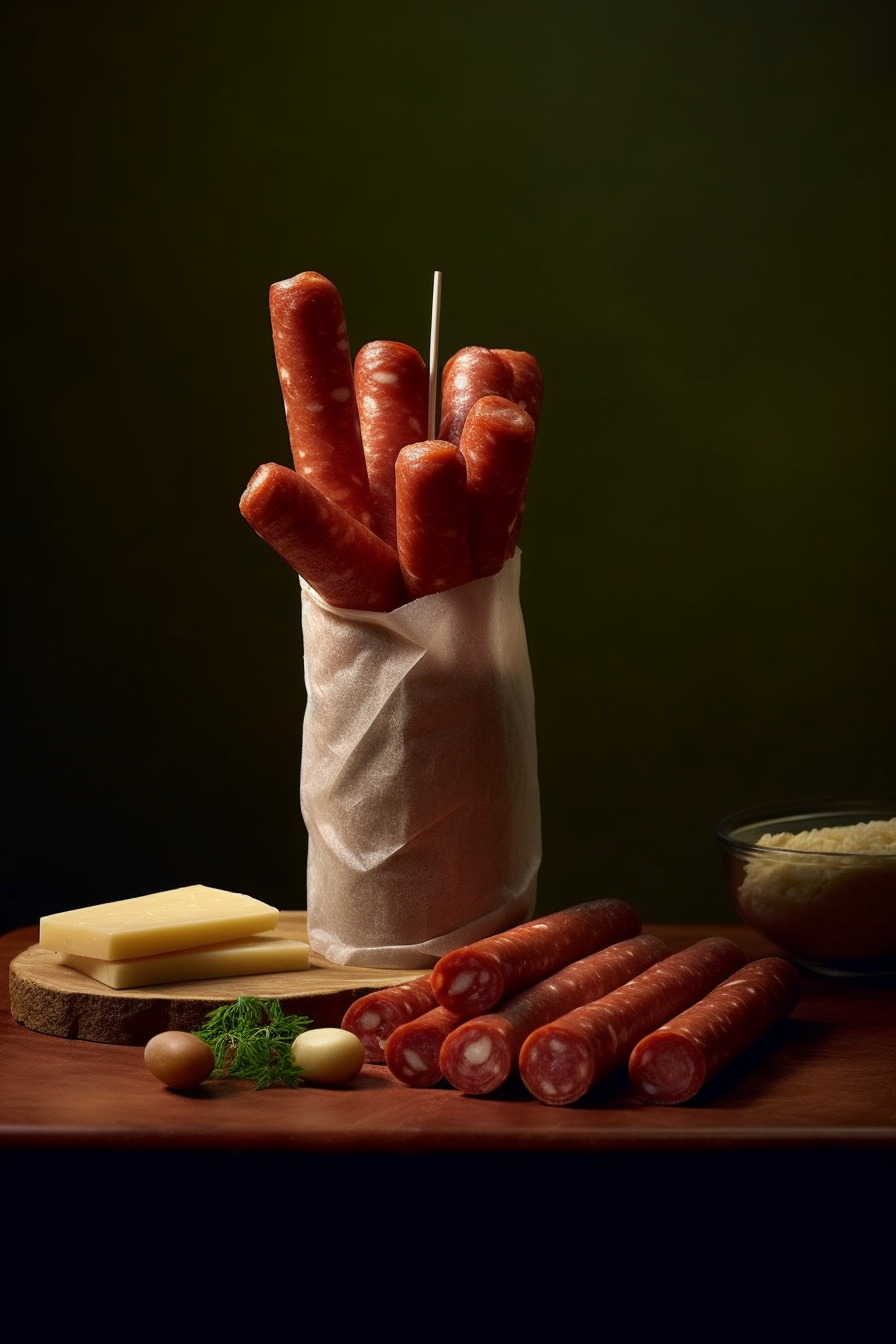 Käse-Salami-Sticks - Kleiner Snack für Zwischendurch