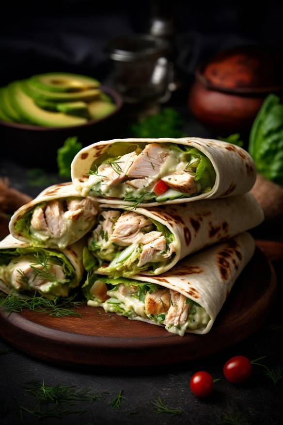 Chicken Avocado Wraps - Fingerfood zum Vorbereiten