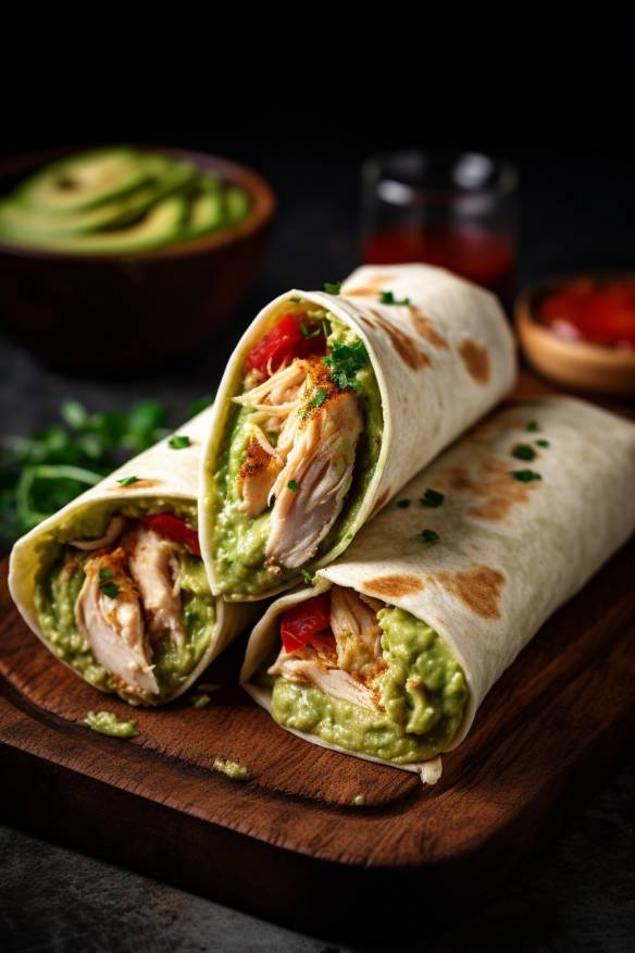 Chicken Avocado Wraps - Fingerfood zum Vorbereiten