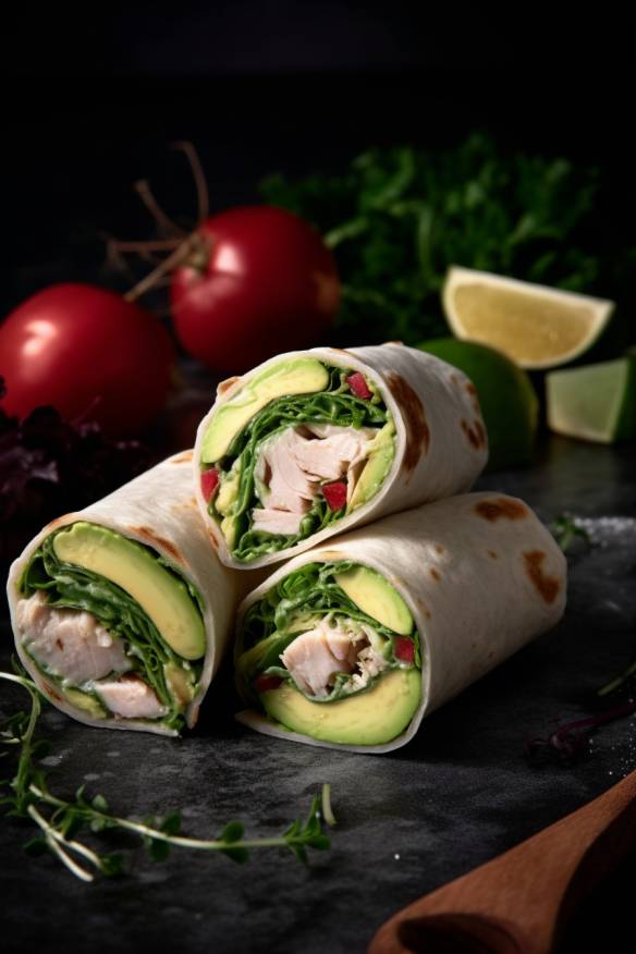 Chicken Avocado Wraps - Fingerfood zum Vorbereiten