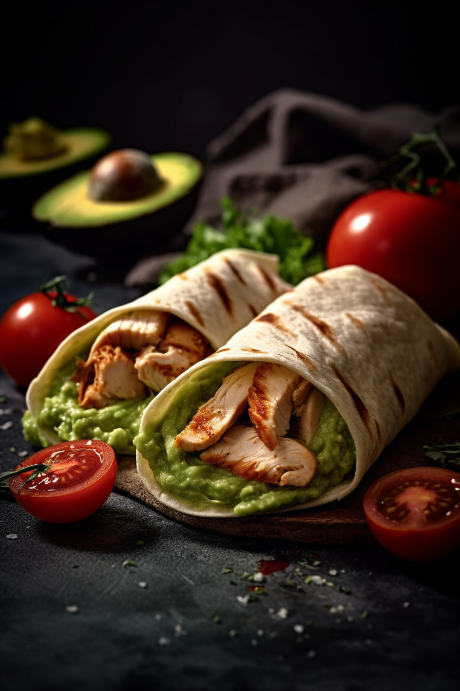 Chicken-Wraps mit Guacamole