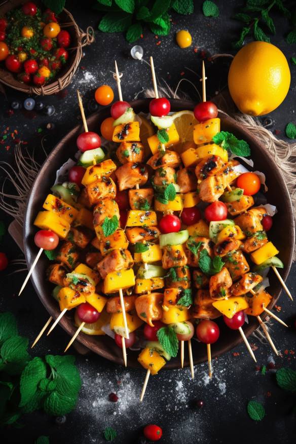 Hähnchen-Mango-Spießchen - Fruchtig-würziges Fingerfood für jede Party