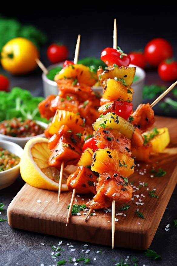 Hähnchen-Mango-Spießchen - Fruchtig-würziges Fingerfood für jede Party