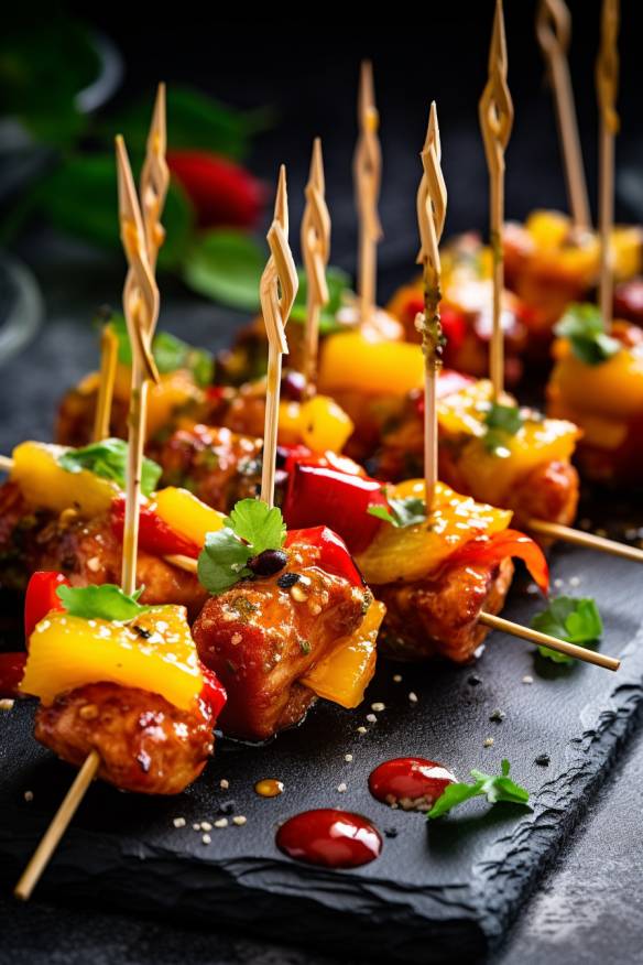 Hähnchen-Mango-Spießchen - Fruchtig-würziges Fingerfood für jede Party