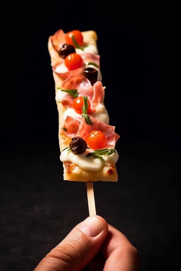 Kalte Pizza als Fingerfood