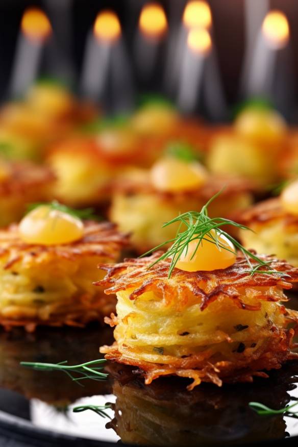 Kölsche Reibekuchen auf dem Fingerfood-Buffet