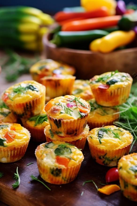 Bunte Gemüse-Muffins - Das perfekte Fingerfood für ein Picknick mit Kindern