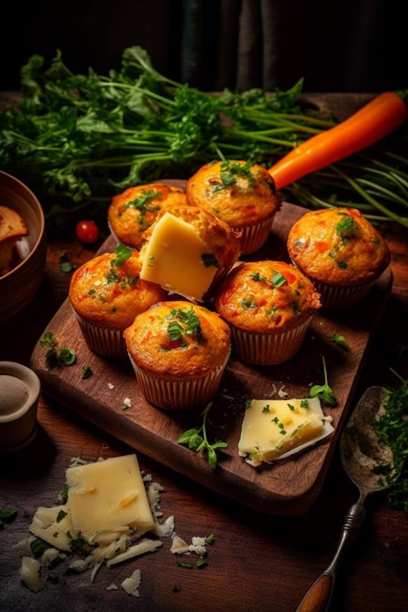 Bunte Gemüse-Käse-Muffins