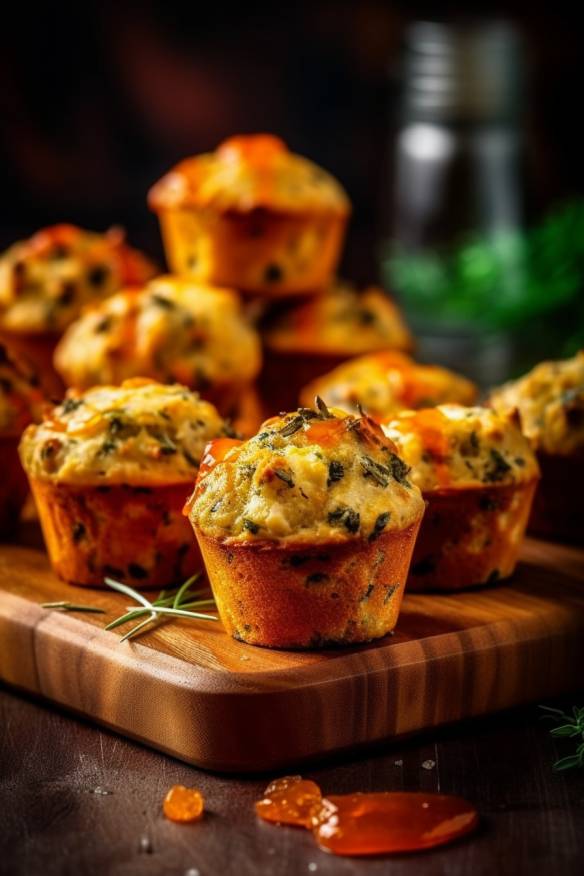 Bunte Gemüse-Käse-Muffins