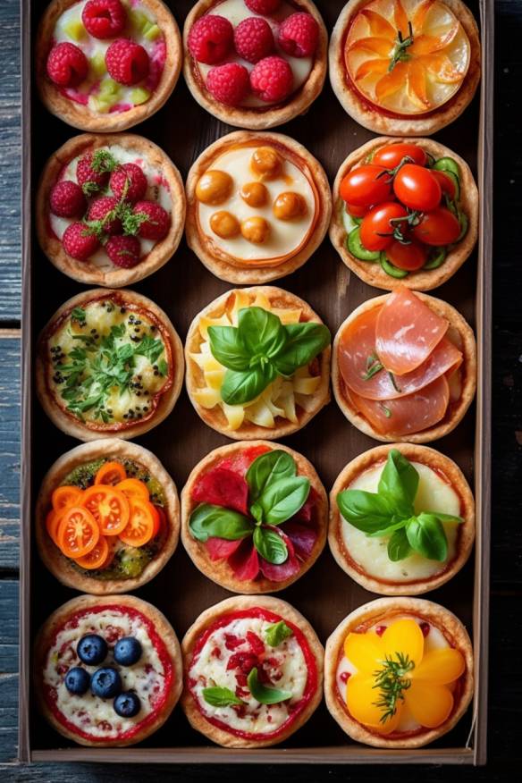 Knusprige Mini-Pizzen - Perfektes Silvester Fingerfood