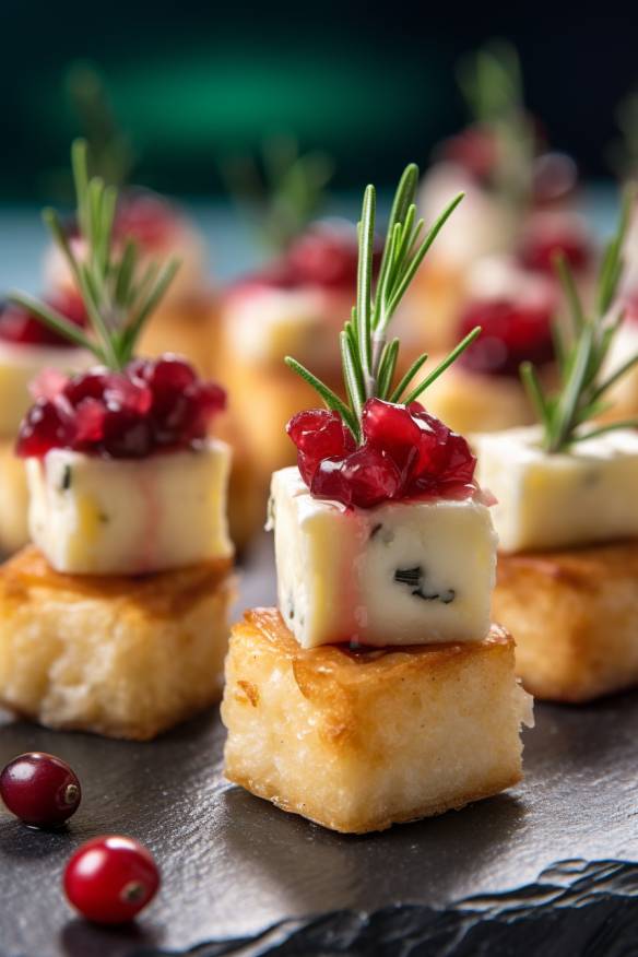 Cranberry-Feta-Bites - Weihnachtliches Fingerfood