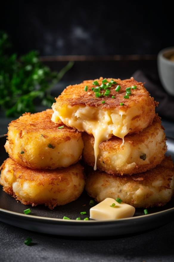 Knusprige Kartoffel-Croquettes auf einem Teller