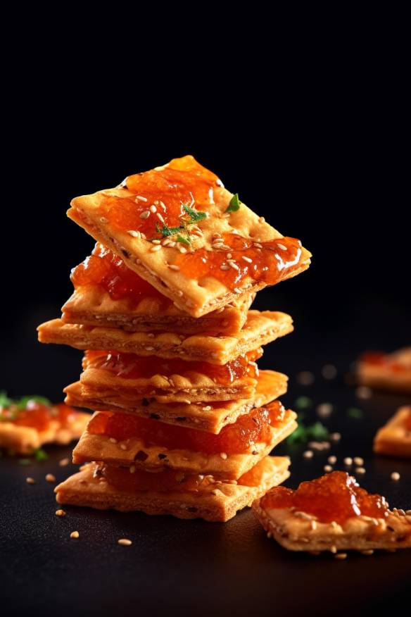 Knusprige Cracker Fingerfood