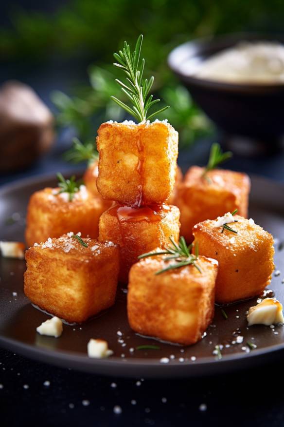 Knusprige Feta-Fingerfood-Snacks mit Dip