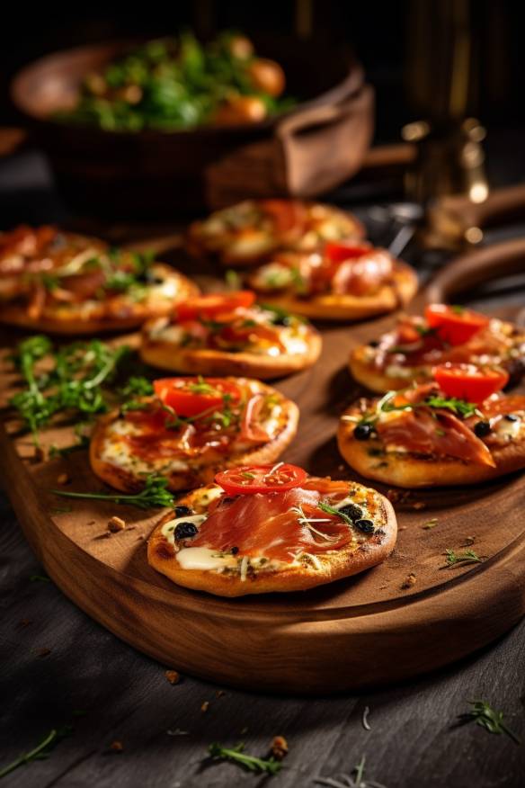 Knusprige vegane Mini-Pizzen