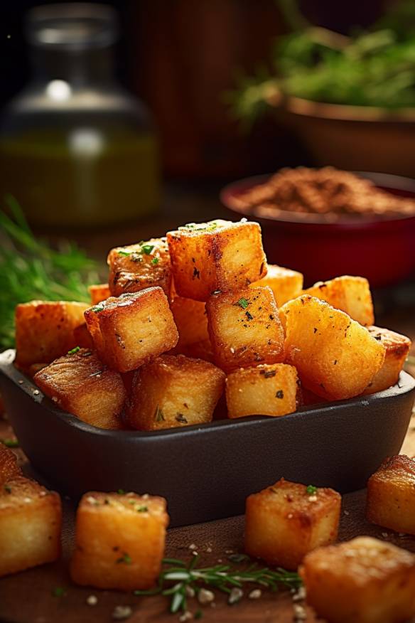 Knusprige Kartoffelwürfel - Schnelles Fingerfood zum Grillen