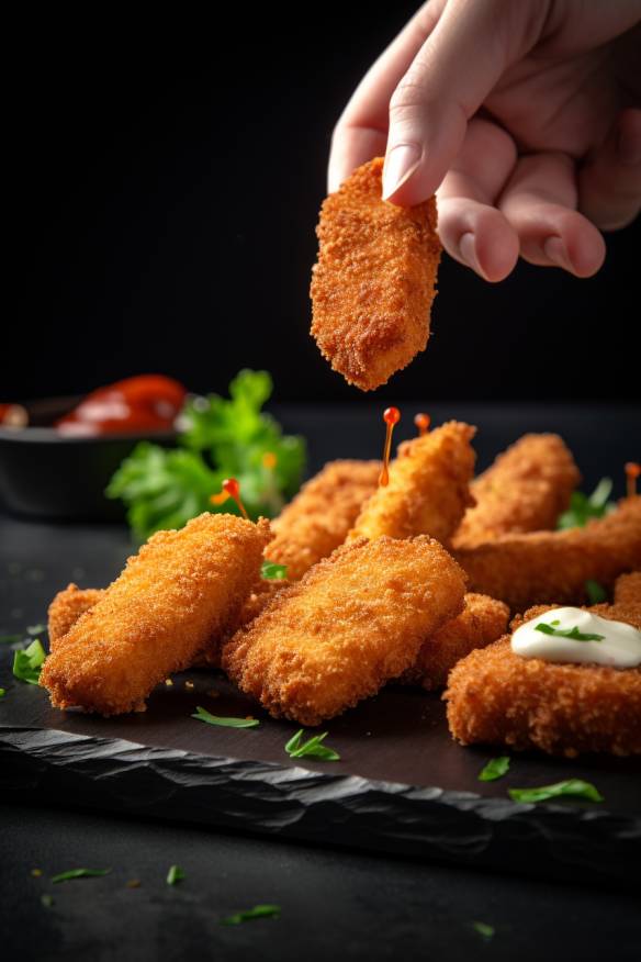 Knusprige Schnitzel-Fingerfood