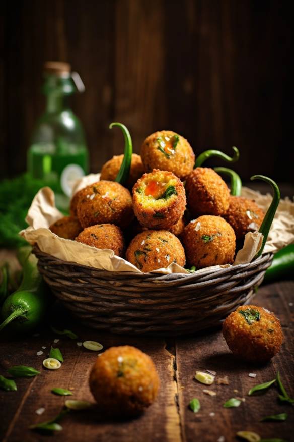 Knusprige Zucchini-Feta-Bällchen - Fingerfood für Diabetiker