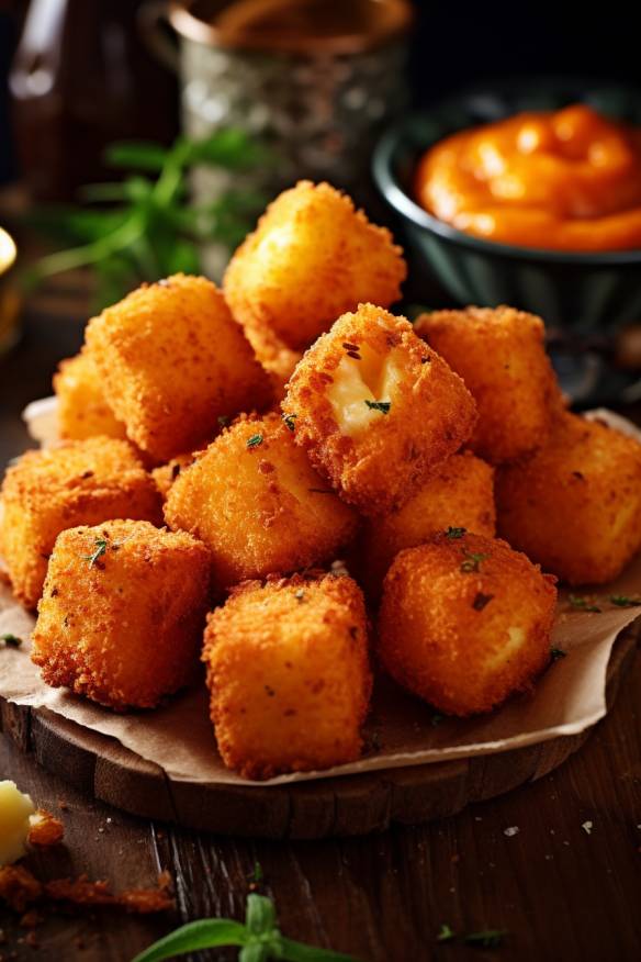 Knusprige Käsebällchen - Fingerfood aus dem Backofen