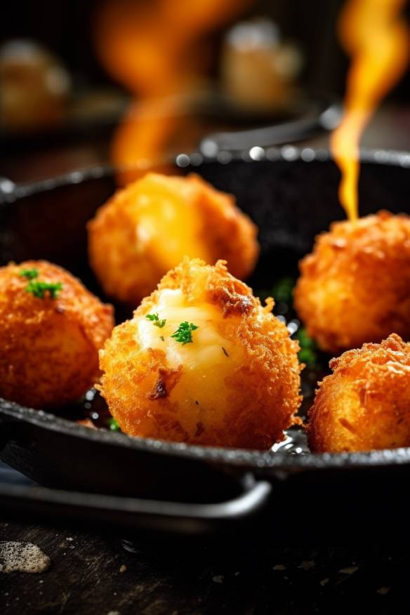 Knusprige Käsebällchen - Fingerfood aus dem Backofen