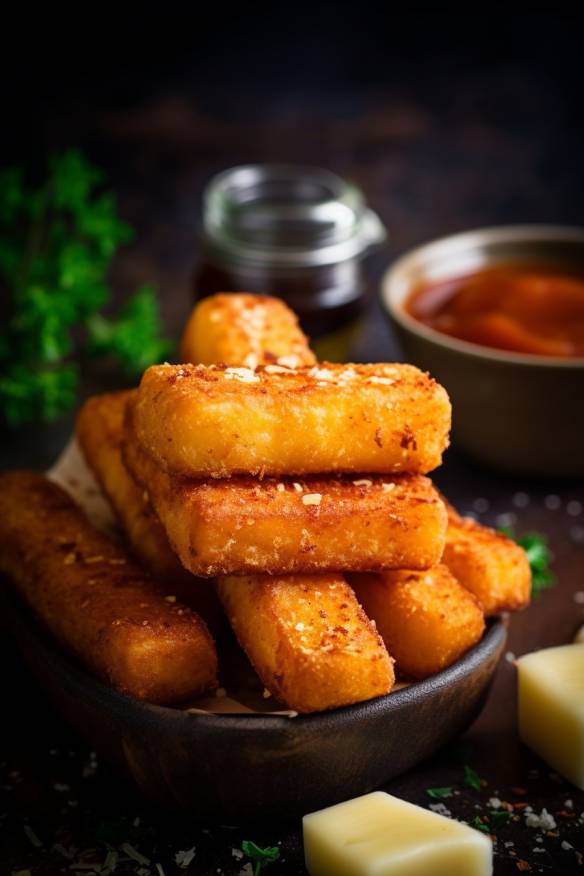 Knuspriges Hähnchen-Fingerfood mit Dip