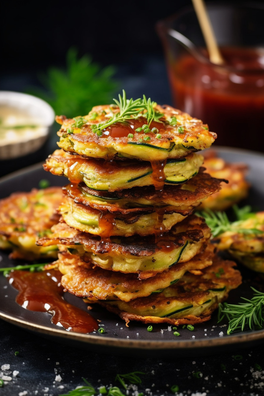 Knusprige Zucchini-Puffer - Das perfekte Fingerfood für den Fernsehabend