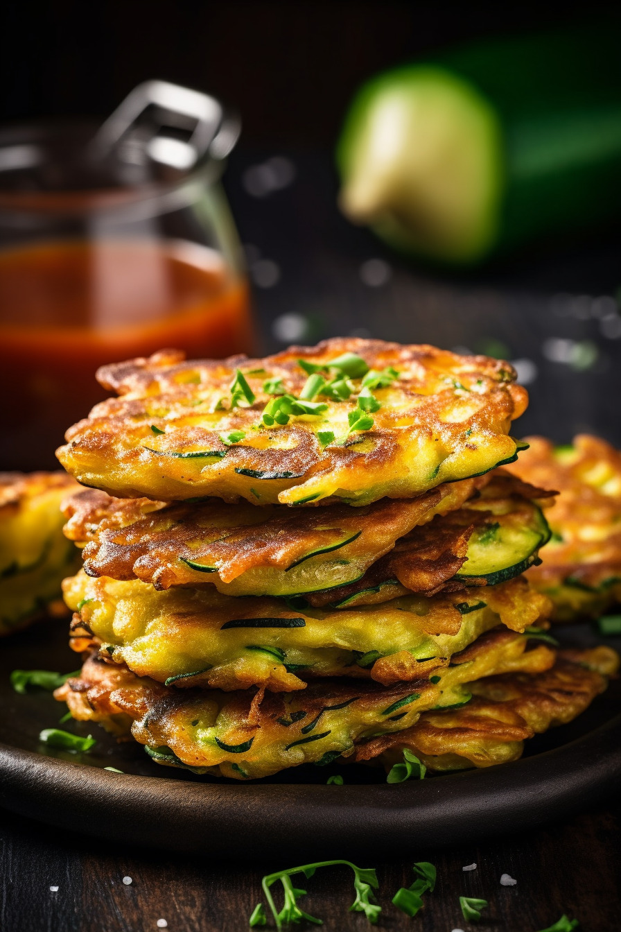 Knusprige Zucchini-Puffer - Das perfekte Fingerfood für den Fernsehabend