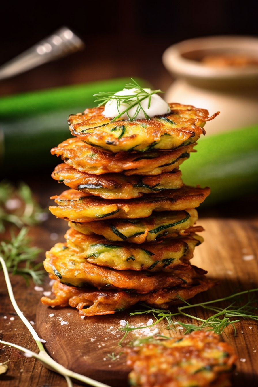 Knusprige Zucchini-Puffer - Das perfekte Fingerfood für den Fernsehabend