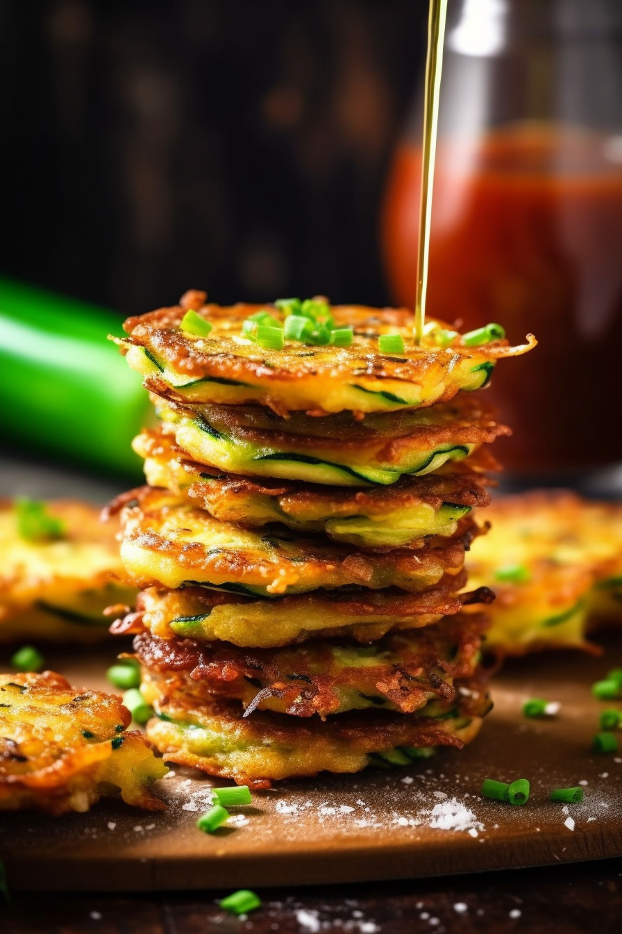 Knusprige Zucchini-Puffer - Das perfekte Fingerfood für den Fernsehabend