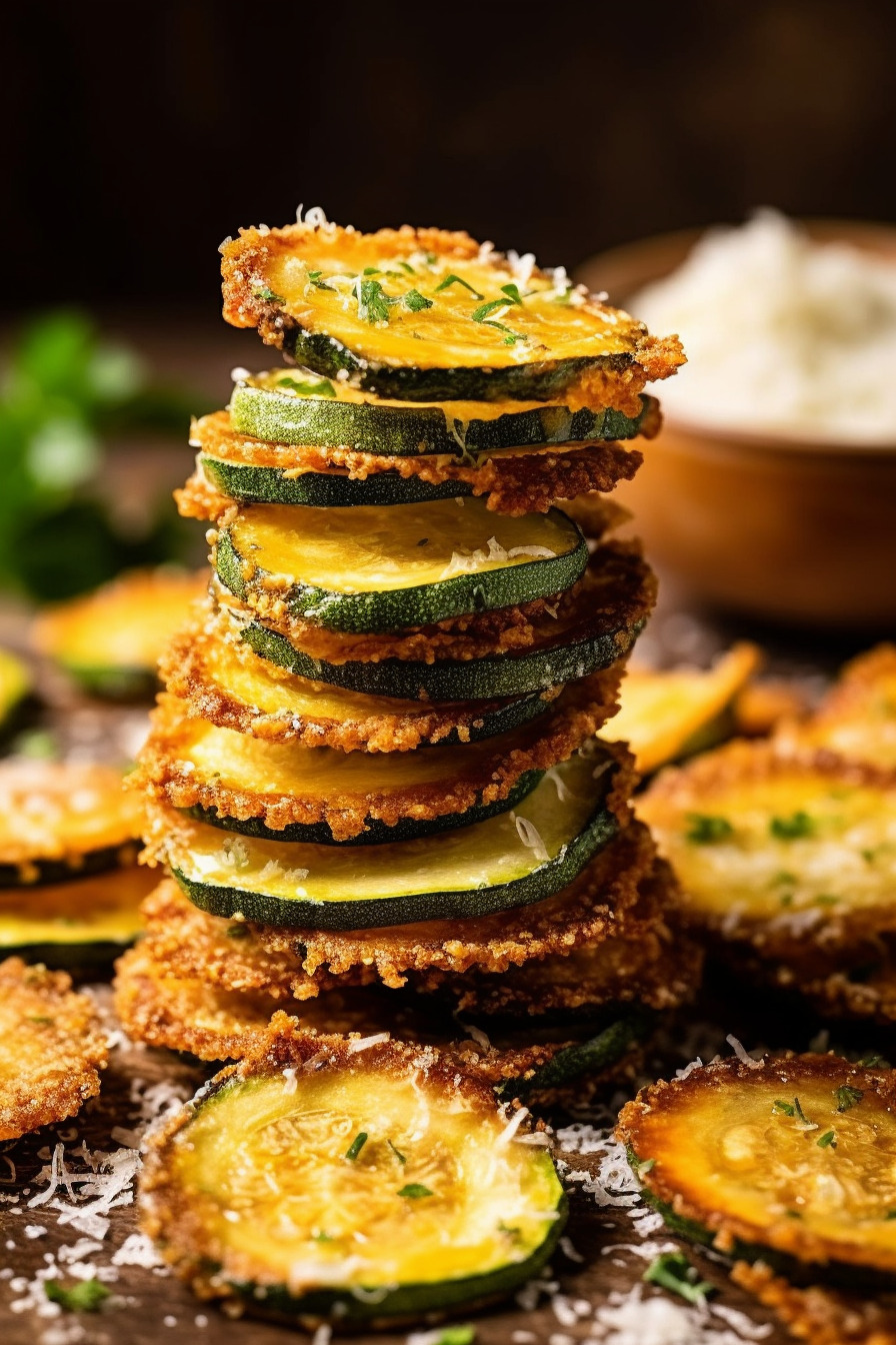 Knusprige Zucchini-Parmesan Chips - Perfekte Sommer Party Snacks