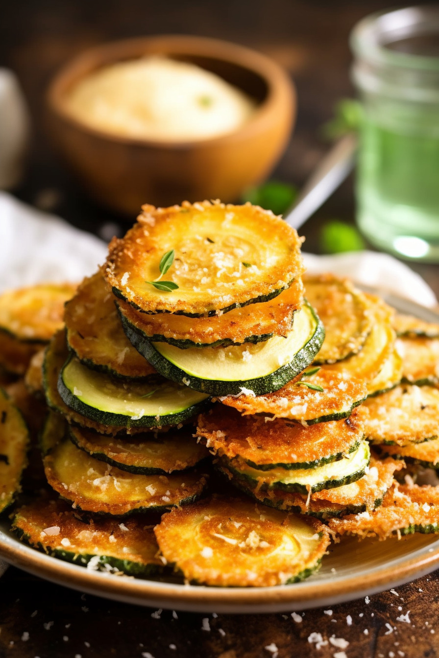 Knusprige Zucchini-Parmesan Chips - Perfekte Sommer Party Snacks