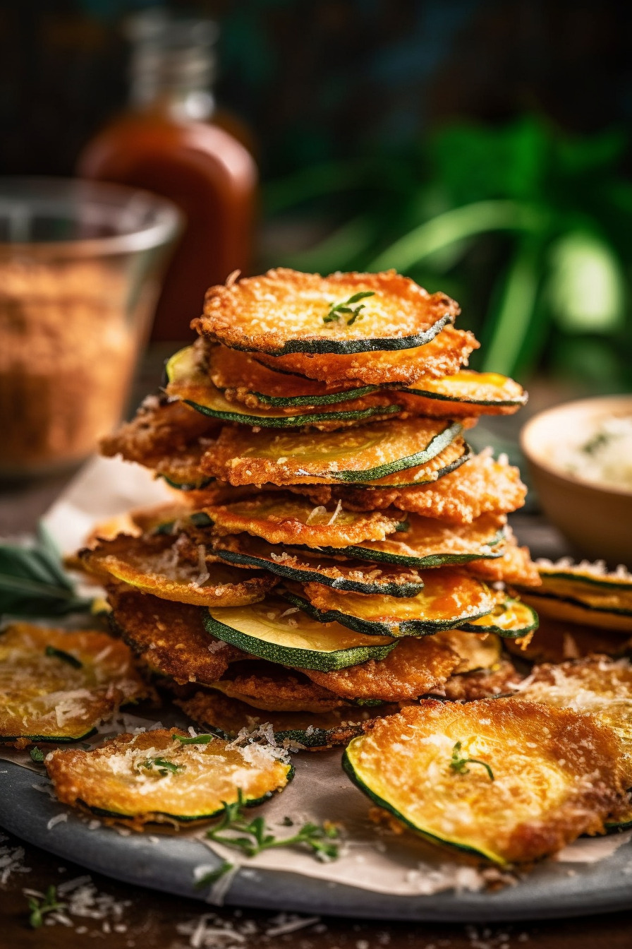 Knusprige Zucchini-Parmesan Chips - Perfekte Sommer Party Snacks