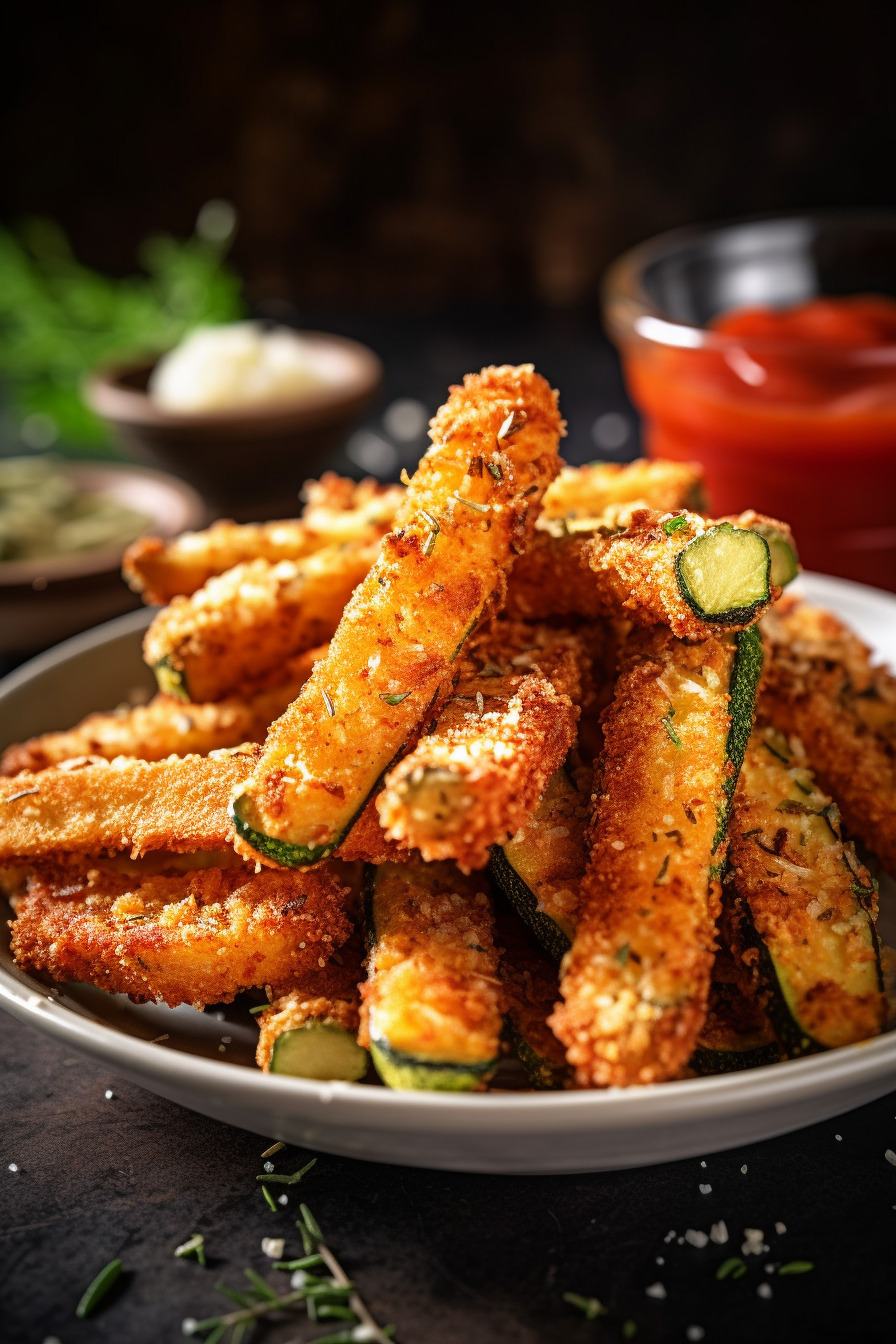 Knusprige Zucchini-Parmesan-Sticks - Perfektes Fingerfood für den Abend