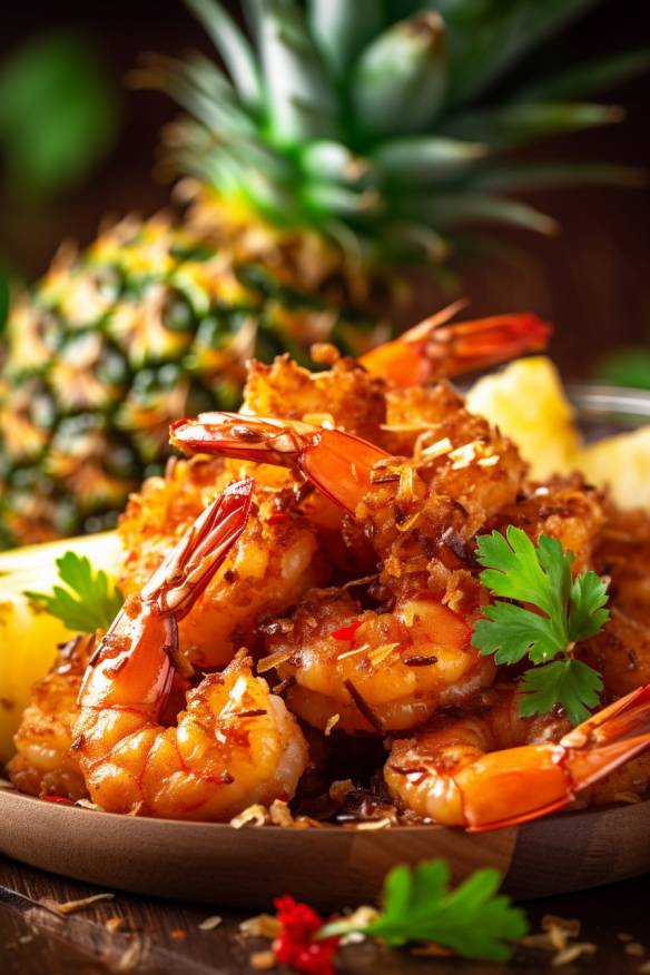 Köstliche Kokos-Shrimps mit Ananas-Salsa