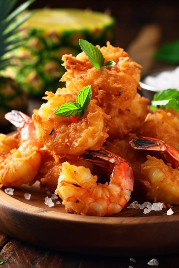 Köstliche Kokos-Shrimps mit Ananas-Salsa