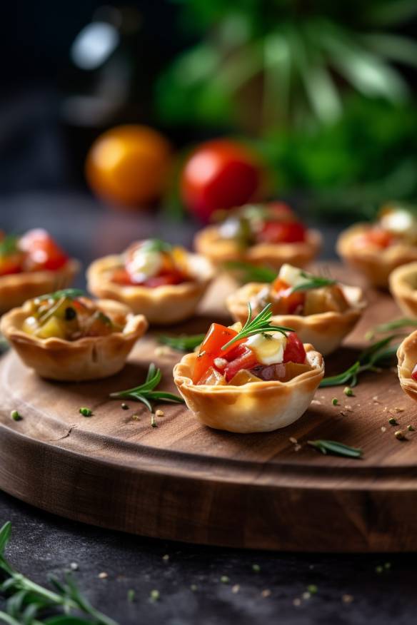 Raffinierte Ziegenkäse-Tartelettes - Perfektes Fingerfood zur Taufe